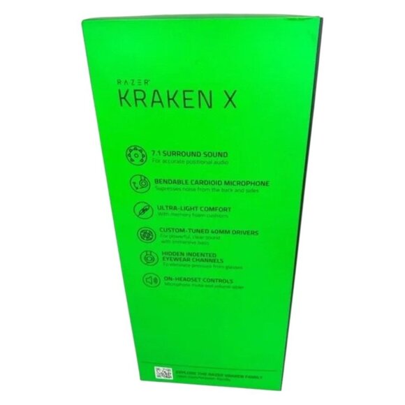 Razer Kraken X Multi-Platform Wired Gaming Headset 7.1 Surround Sound Black New - Picture 8 of 14